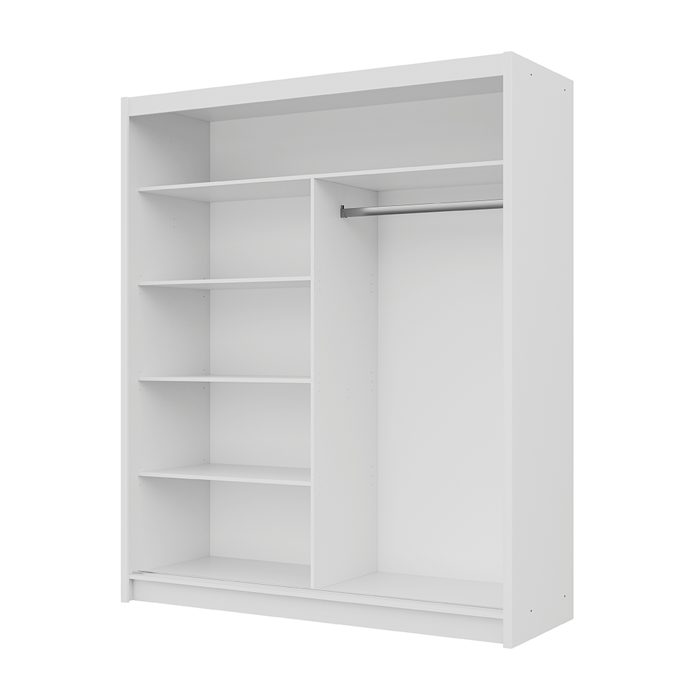 Black Mirrored Sliding Door Wardrobe 180cm – MAYFAIR