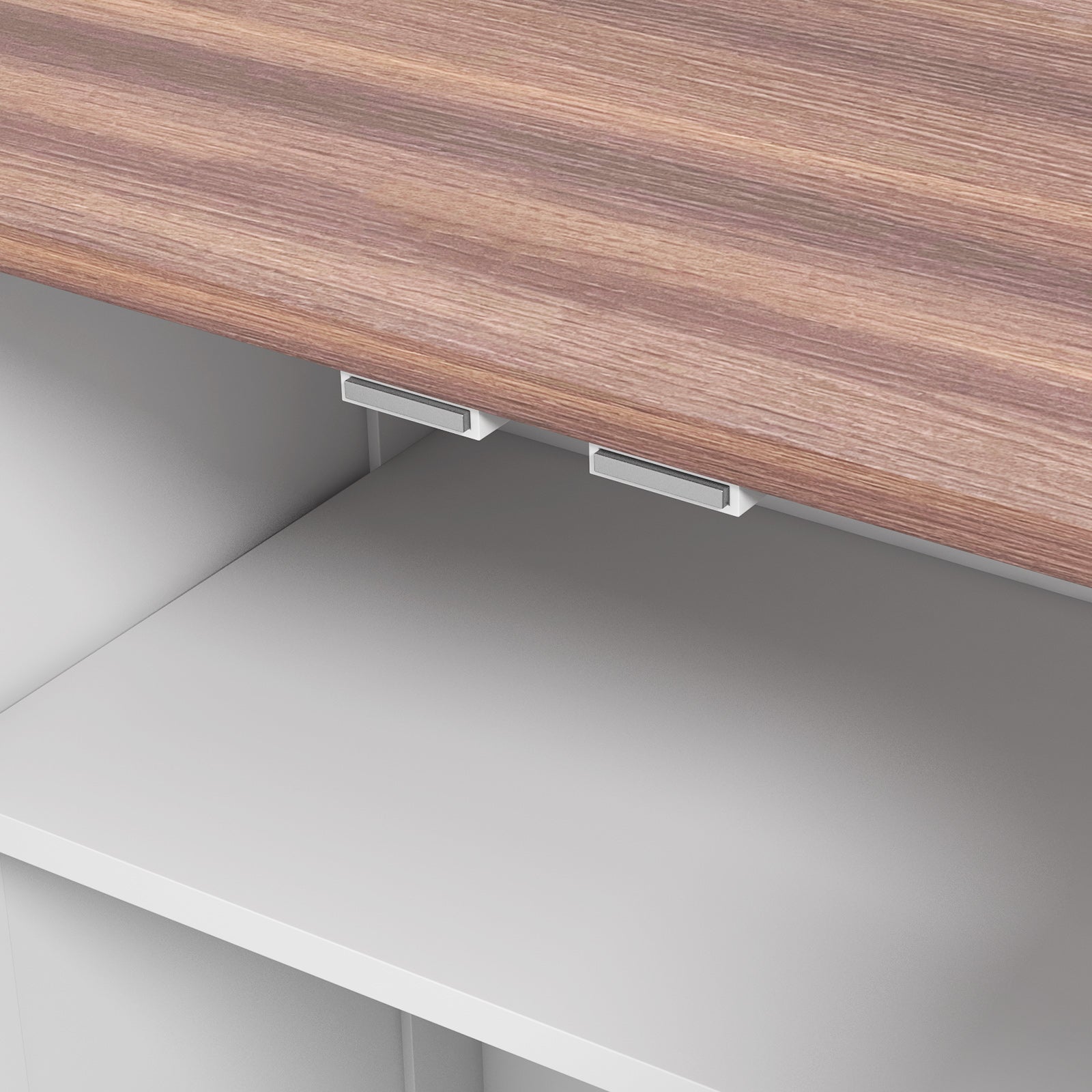 PawHut Pet Feeding Station with Raised Dog Bowls, Adjustable Panel, Hooks, White