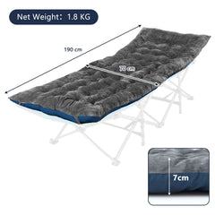 Outdoor Camping Cot Pads Crystal Velvet Sleeping Pads Mattress-Dark Grey