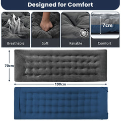 Outdoor Camping Cot Pads Crystal Velvet Sleeping Pads Mattress-Dark Grey