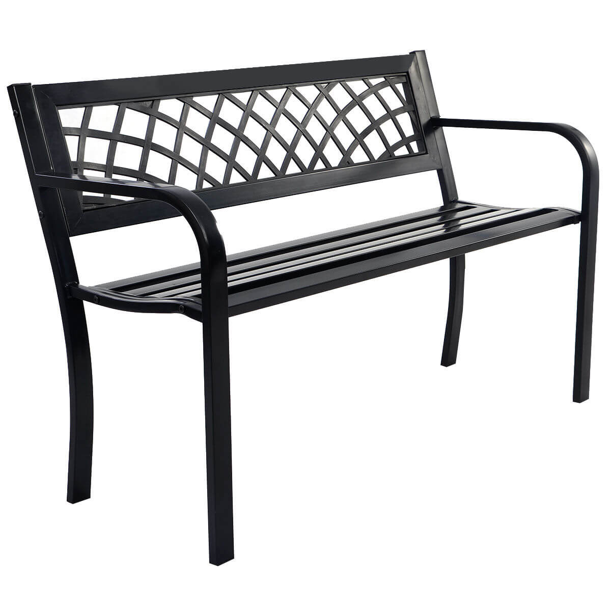 Metal Frame Outdoor Bench with 280 KG Load Capacity