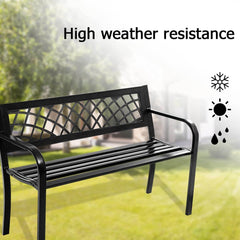 Metal Frame Outdoor Bench with 280 KG Load Capacity