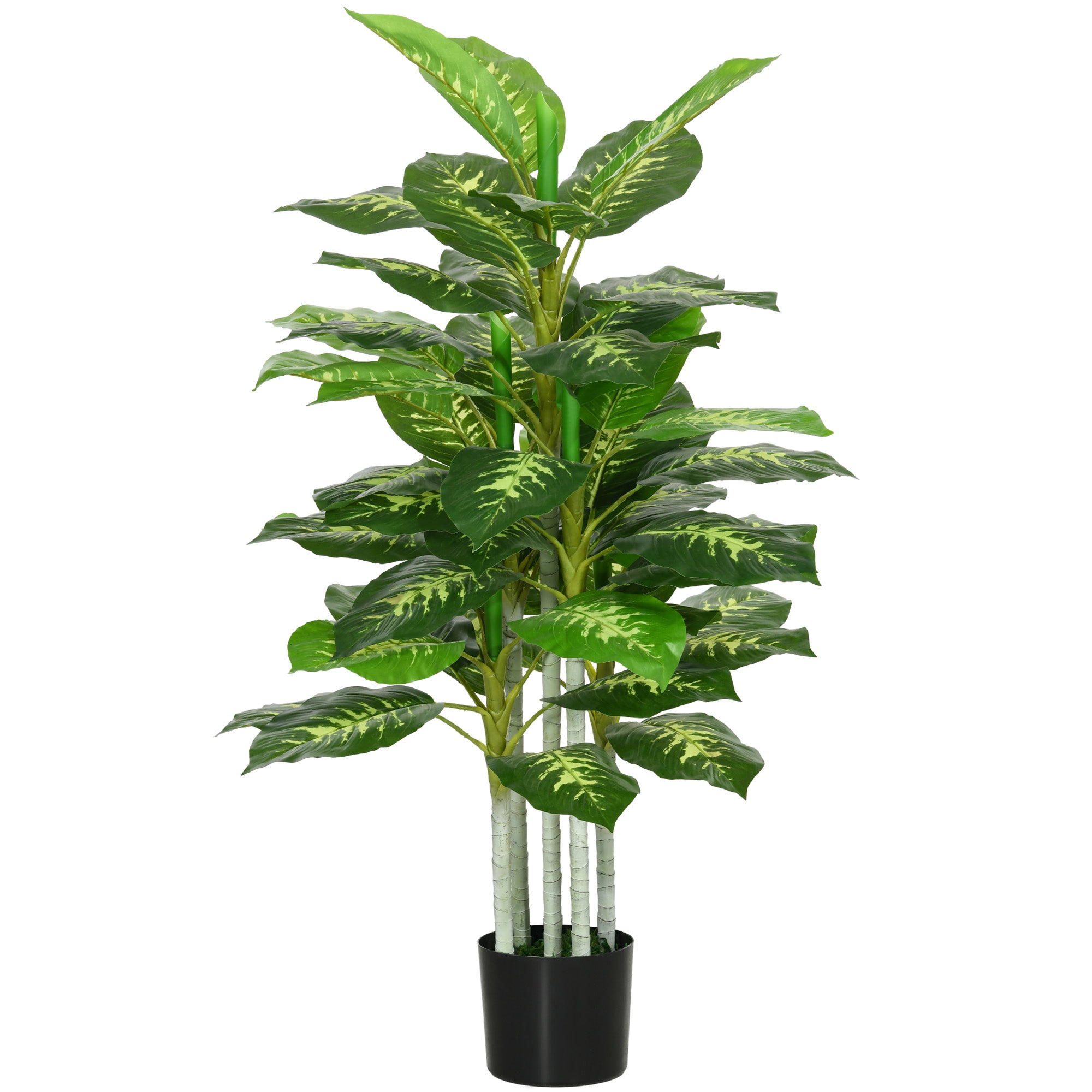 HOMCOM Artificial Evergreen Tree Fake Decorative Plant in Nursery Pot for Indoor Decor, 120cm