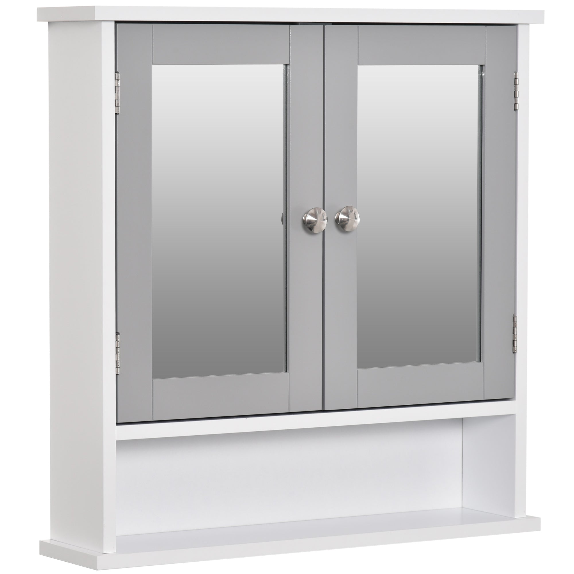 kleankin Bathroom Wall Storage Cabinet - Grey