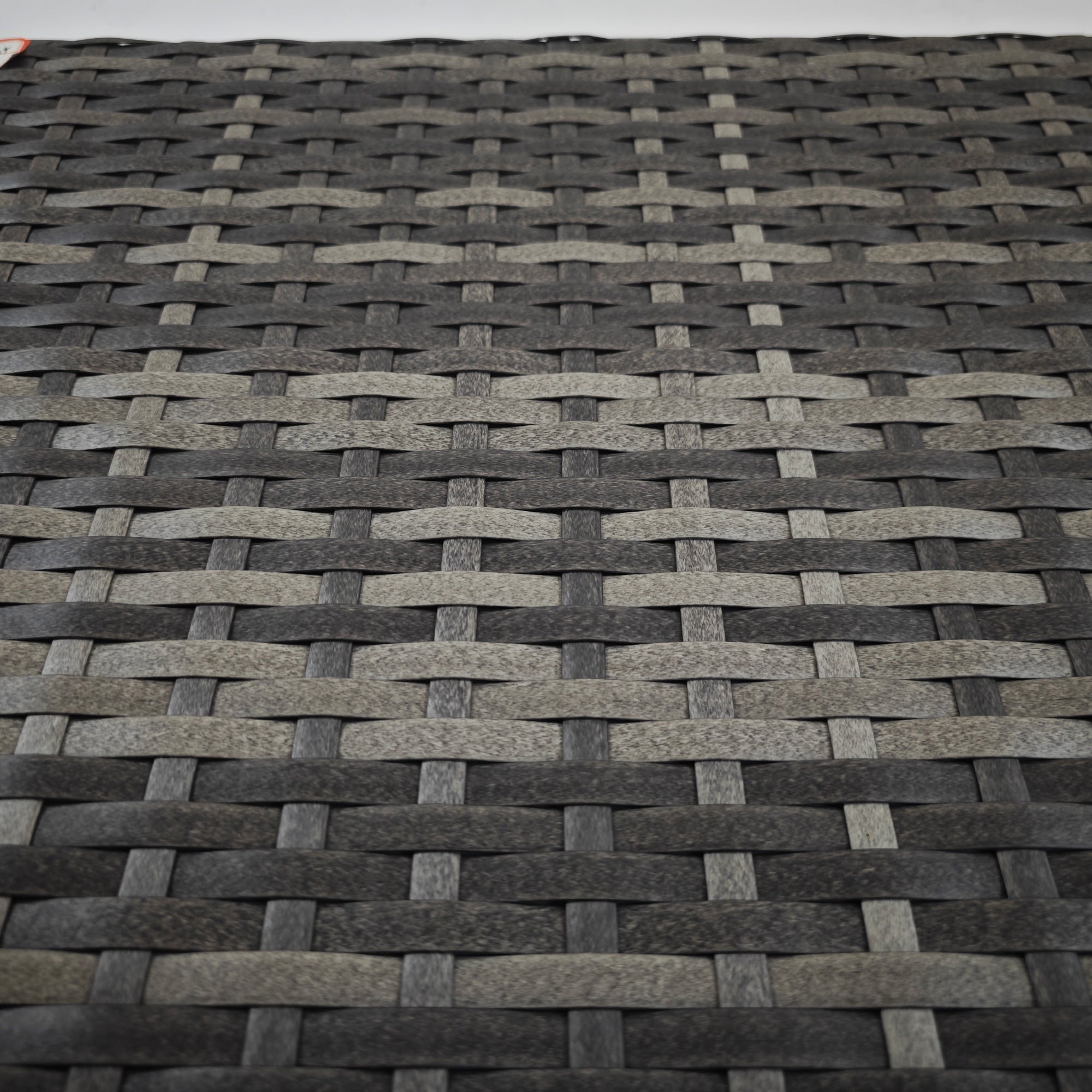 Outsunny Foldable Outdoor Side Table, Rattan Garden Coffee Table with Steel Frame, Space Saving Bistro Garden Furniture for Patio, Balcony, 60 x 41 x 41 cm, Mixed Grey