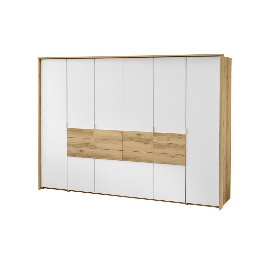 Panama Hinged Door Wardrobe 310cm in White, image 2