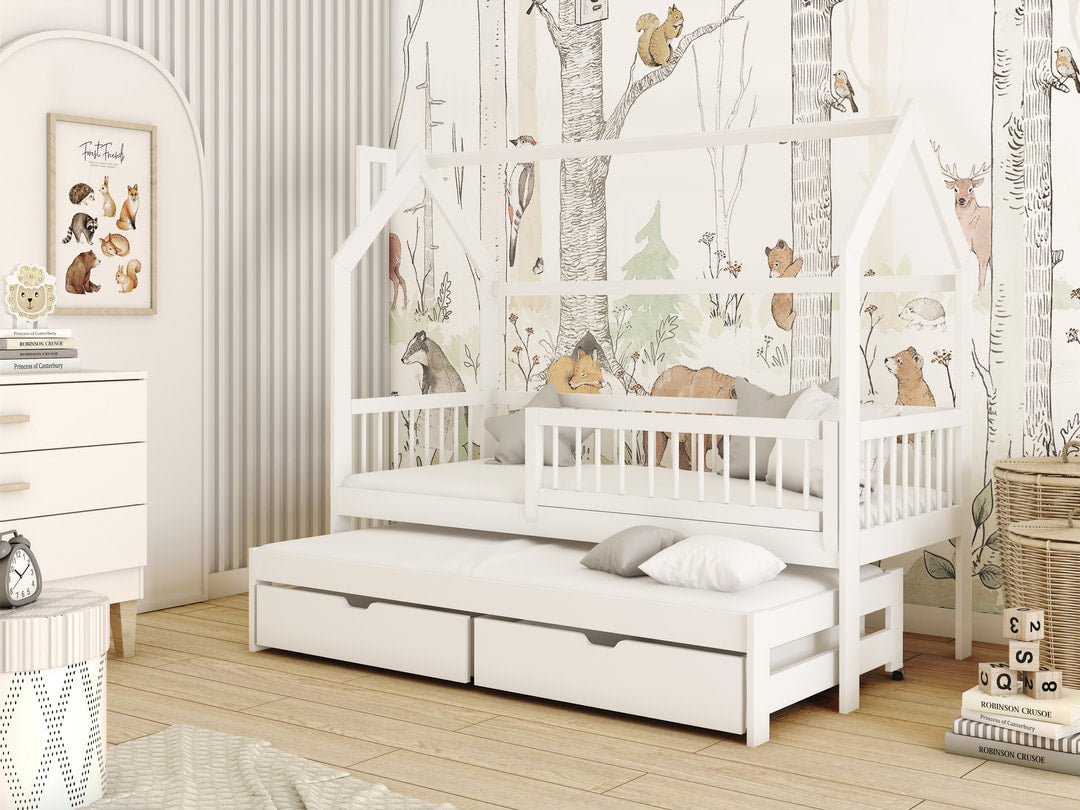 Wooden Single Bed Papi With Trundle - product image 3