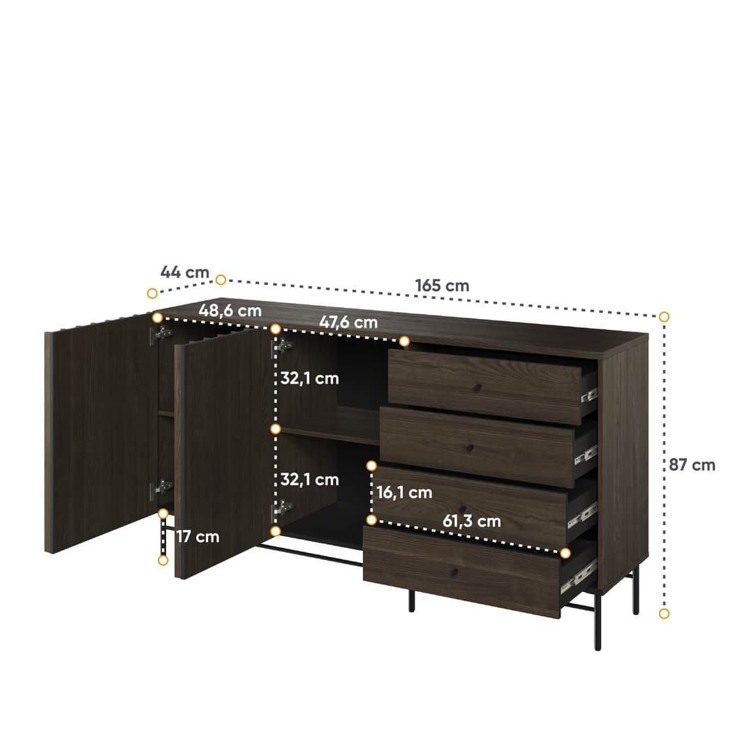Piemonte PE-07 Sideboard Cabinet 165cm - product image 5