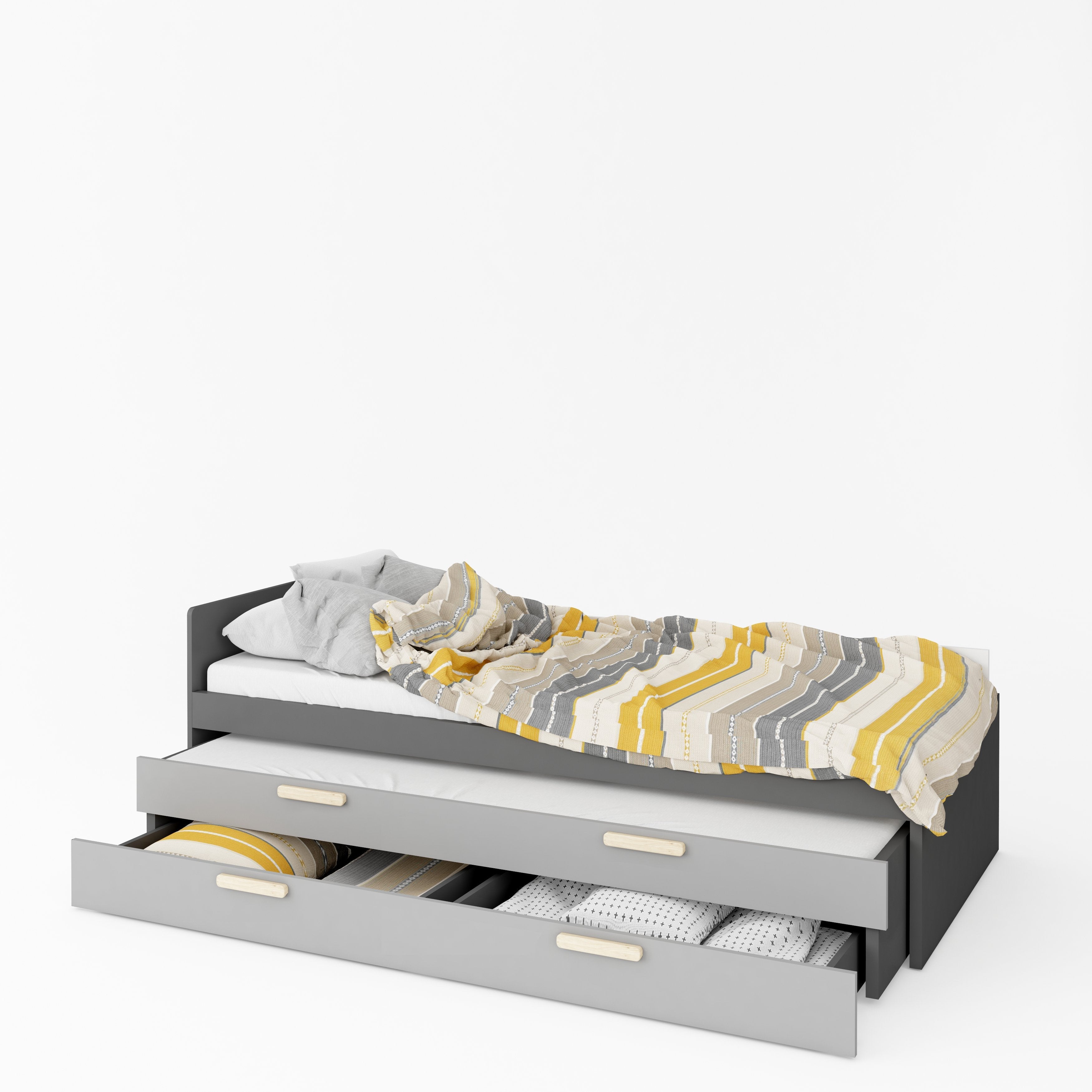 Pok PO-14 Bed with Trundle and Drawer