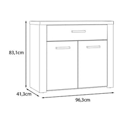 Portland Sideboard Cabinet 96cm in Oak Sand, image 4