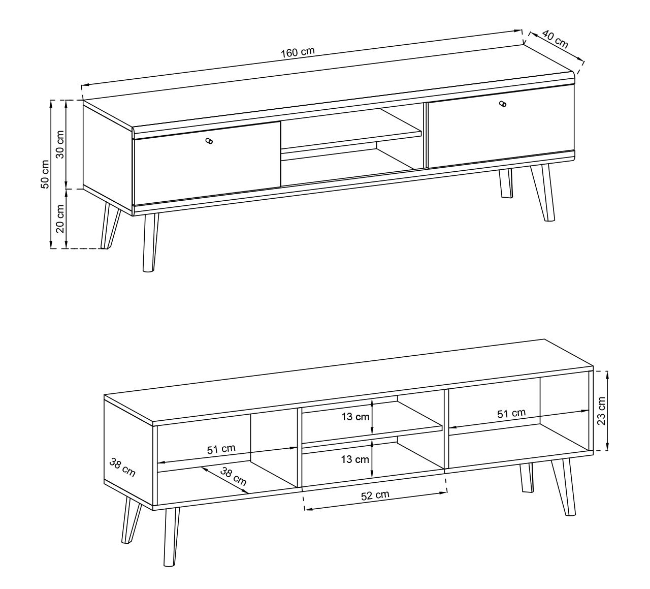 Primo Large TV Cabinet 160cm