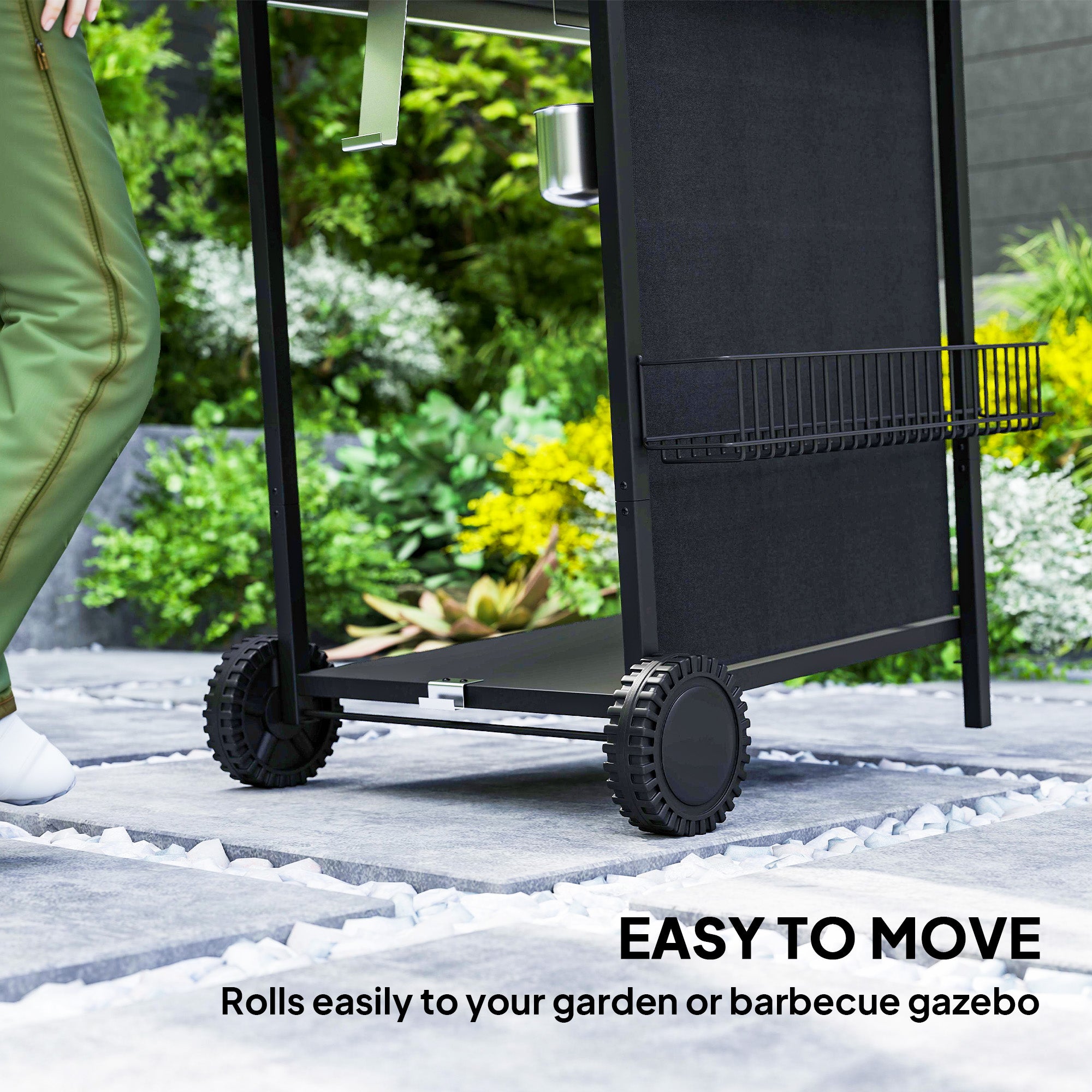 Outsunny Four Burner Gas Grill BBQ - Black