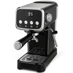 HOMCOM Espresso Machine, 20-Bar Cappuccino Coffee Maker with Frother Wand, 1.2 L Water Tank, Black