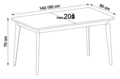 Nordi Dining Table 140cm - product image 3