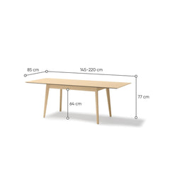 Plot PT-03 Extendable Dining Table 145cm