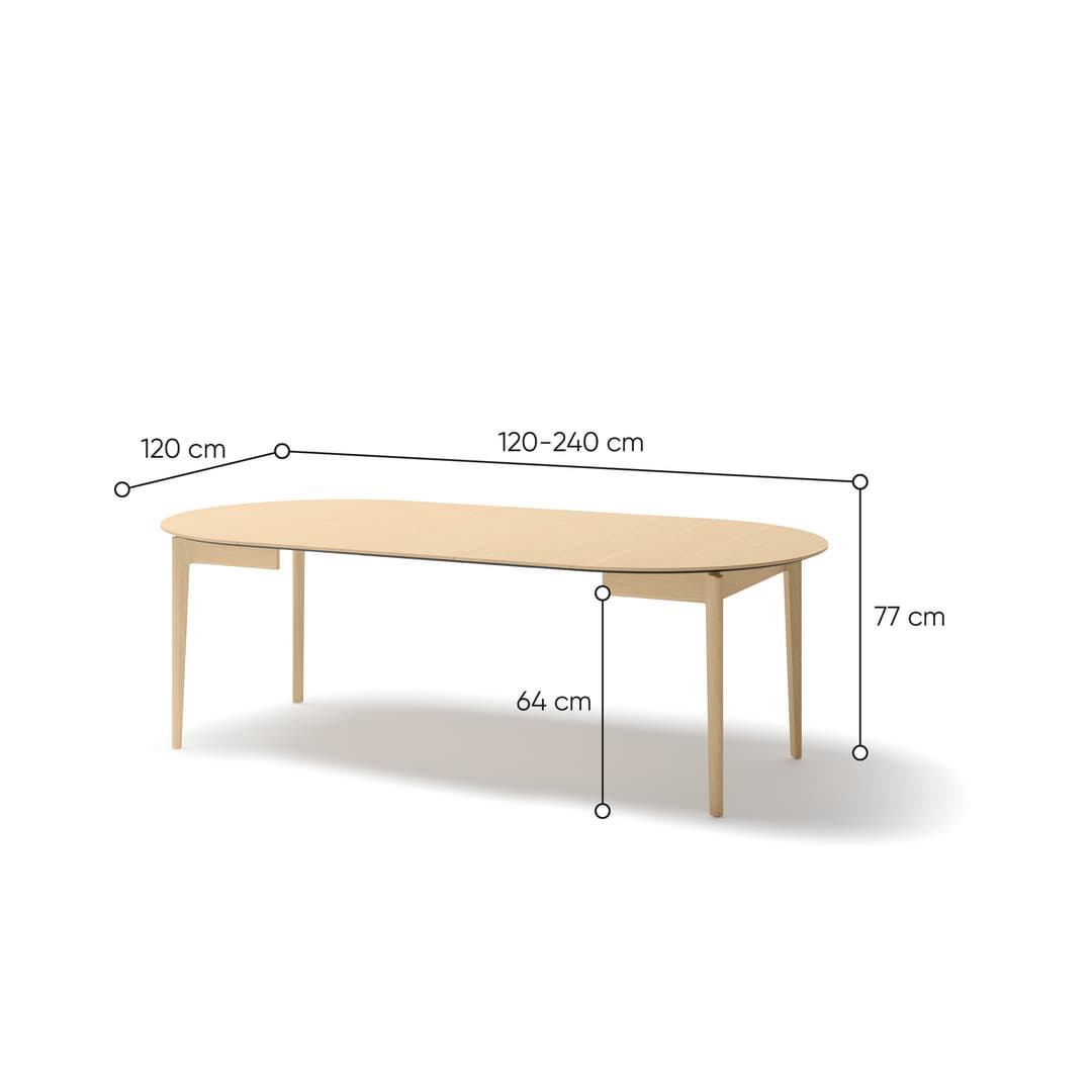 Plot PT-04 Extendable Dining Table 120cm
