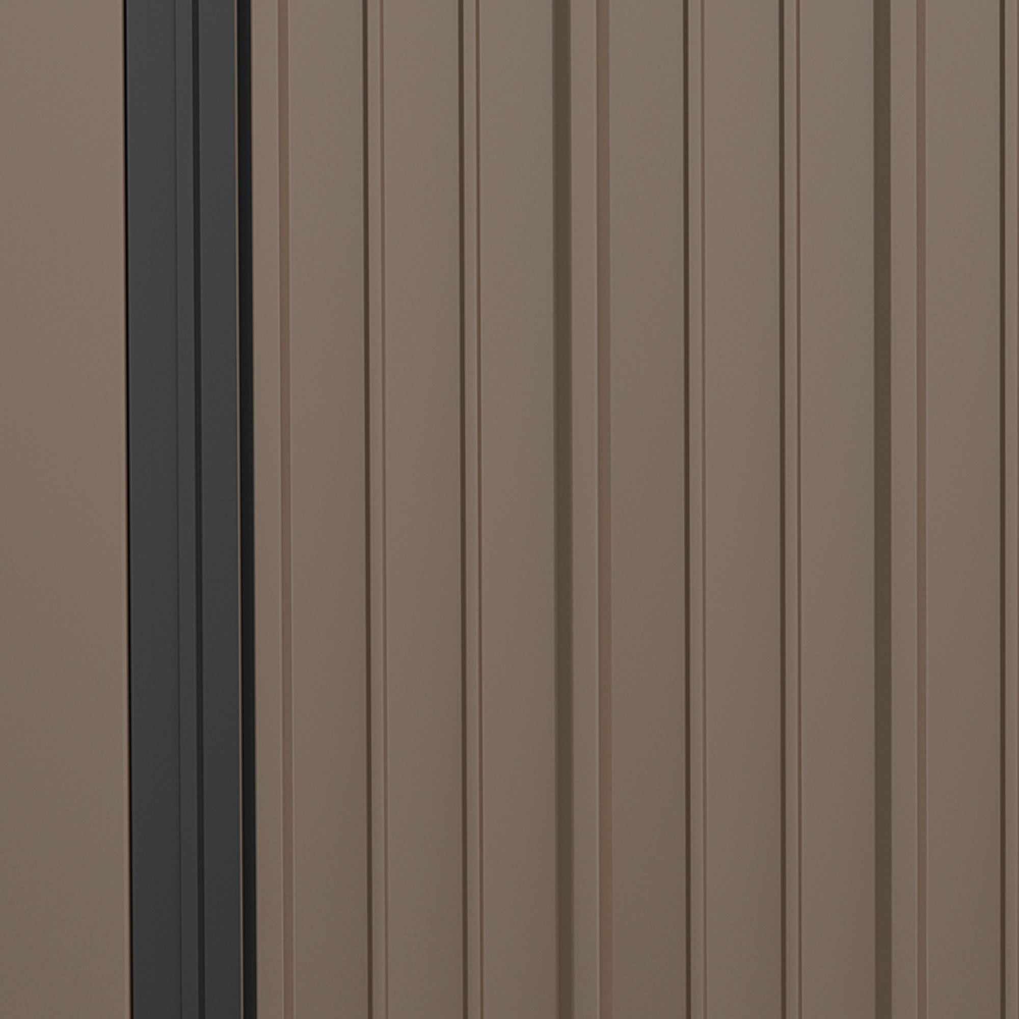 Outsunny 5.3 x 3.1ft Corrugated Steel Garden Shed - Brown