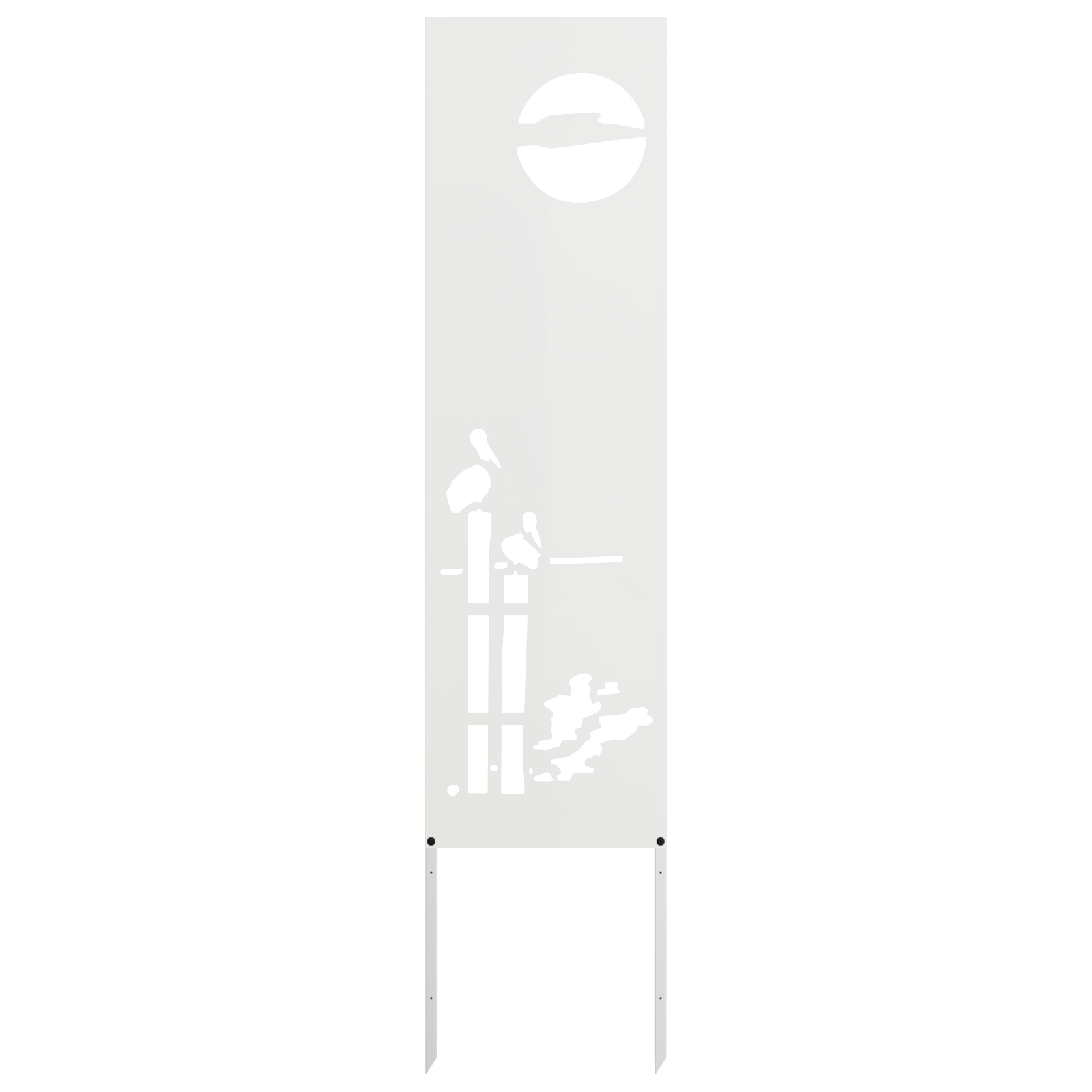 vidaXL Garden Privacy Screen White 32 x 140 cm Cold-rolled steel 4