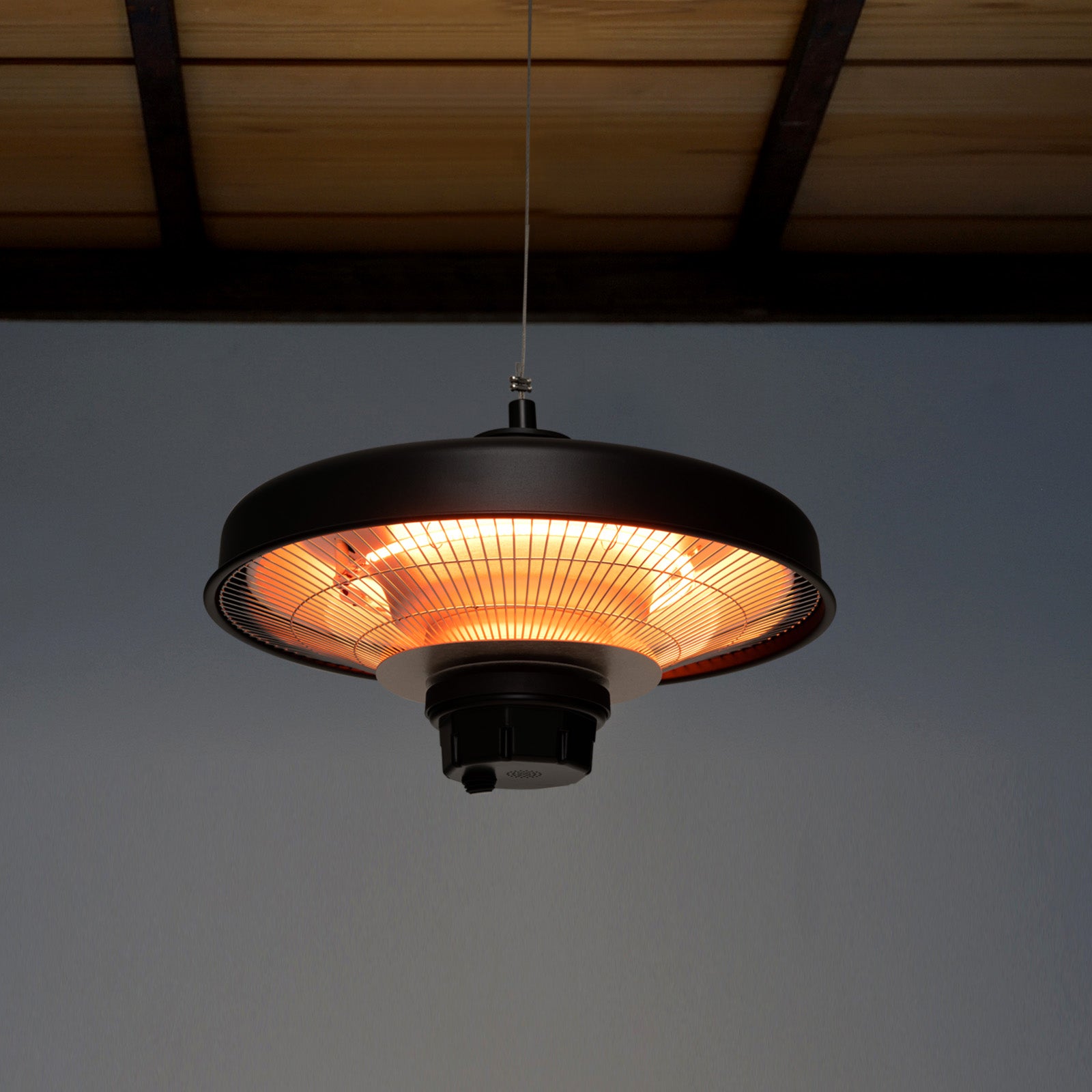 2000W Outdoor Patio Electric Heater for Ceiling with Remote Control-Black