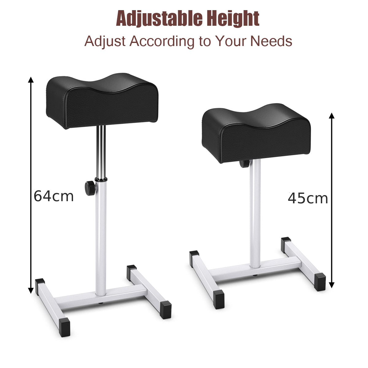 Adjustable Pedicure Manicure Footrest Salon Spa Tool-Black