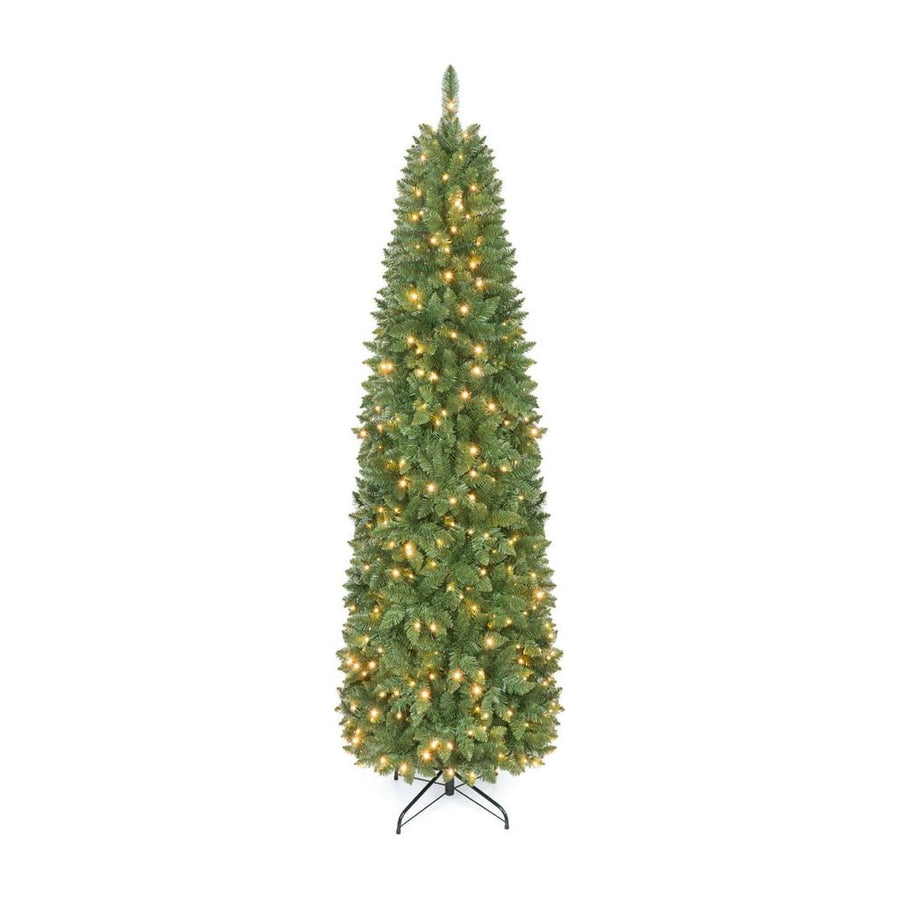 Pencil Christmas Tree with 350/250/150 LED Lights & 860/708/226 Branch Tips for Holiday-M