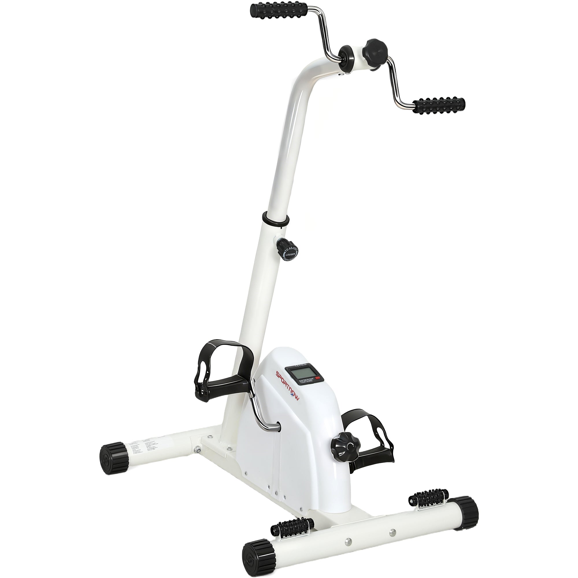 SPORTNOW Seated Pedal Exerciser with Dual Massage and Adjustable Height