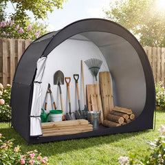 Portable Bicycle Shed with Waterproof PU Coated Oxford Fabric-Black