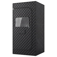 Portable Far Infrared Sauna Box for Home with Heated Foot Pad-Black