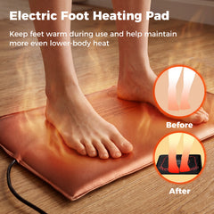Portable Far Infrared Sauna Box with Heated Foot Pad and Remote Control-Black