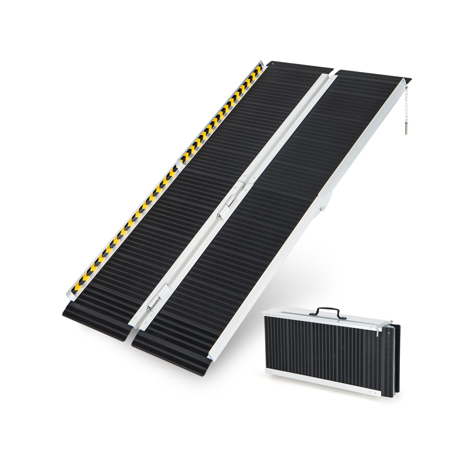 Portable Aluminum Wheelchair Ramp with Transition Plate-5FT