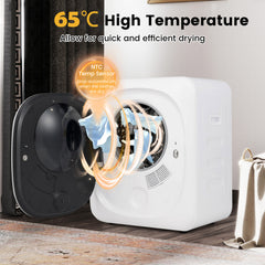 Portable Clothes Dryer Compact Laundry Dryer with 5 kg Stainless Steel Tub