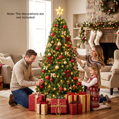 Pre-Lit Christmas Tree with 350 LED Lights & 9 Modes and Remote for Christmas-183 CM