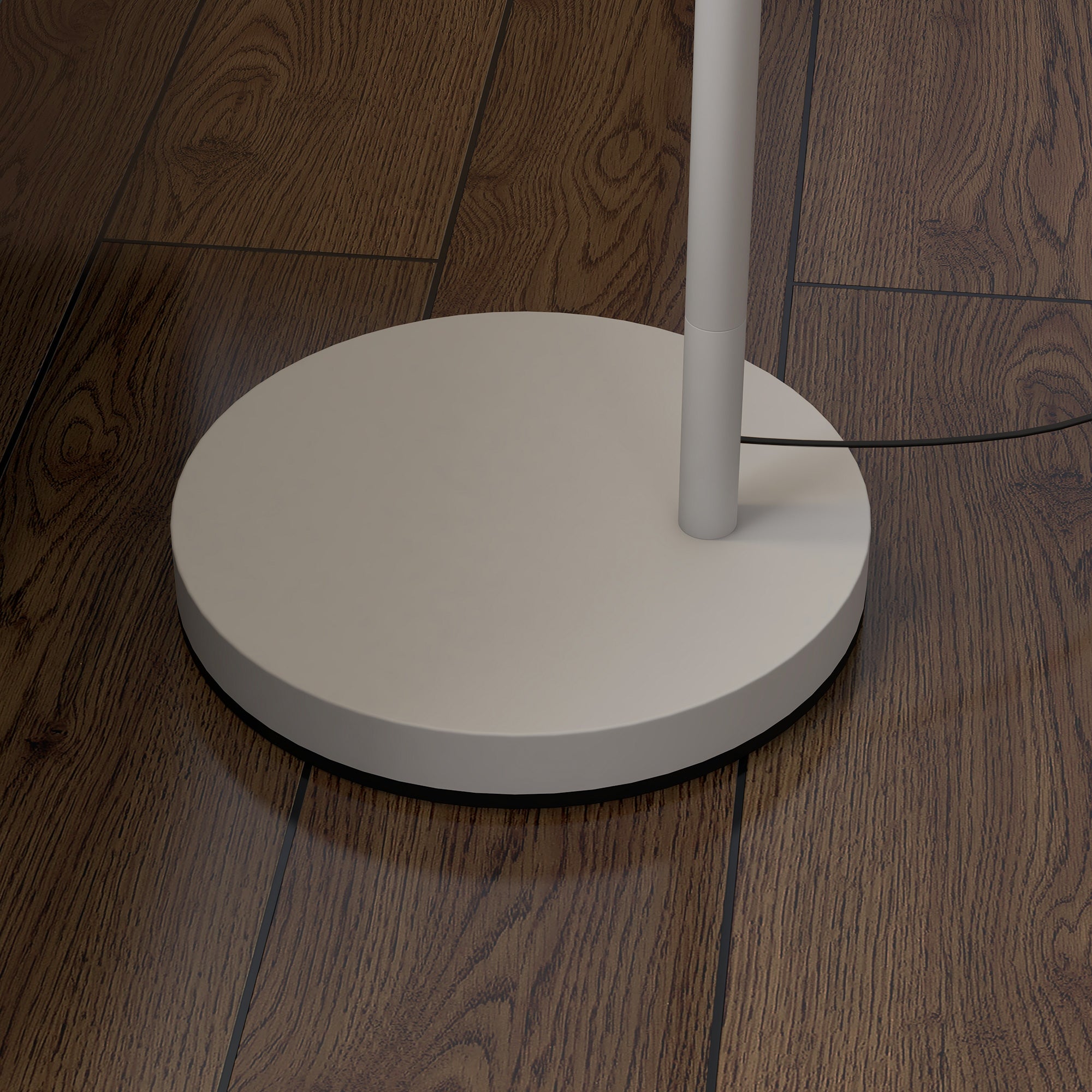 HOMCOM Metal Frame Floor Lamp with 350 Degree Rotating Lampshade, for Living Room and Bedroom, LED Bulb Included, Grey