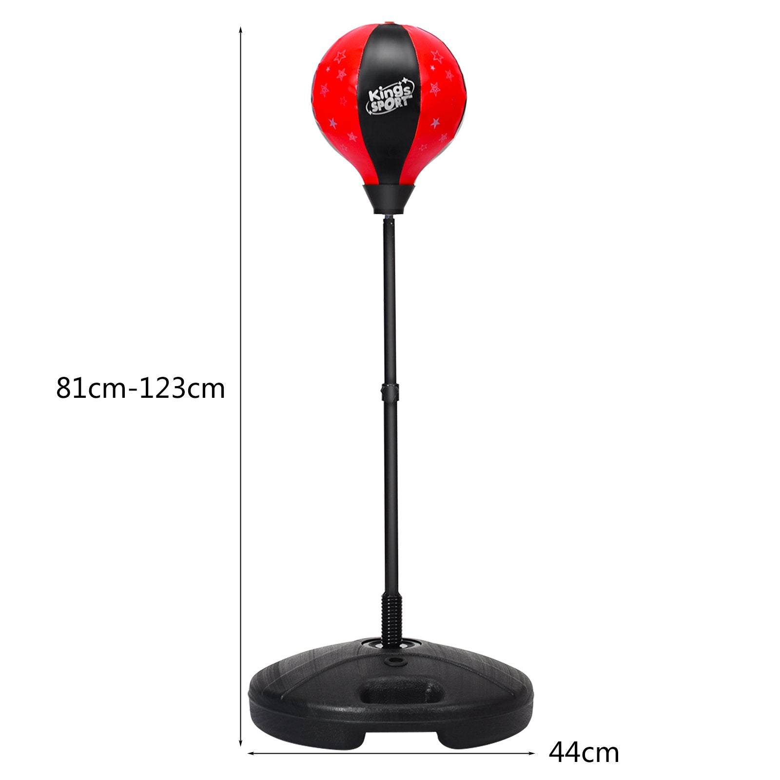 Kids Standing Punching Bag with Stand and Gloves-Red and Black