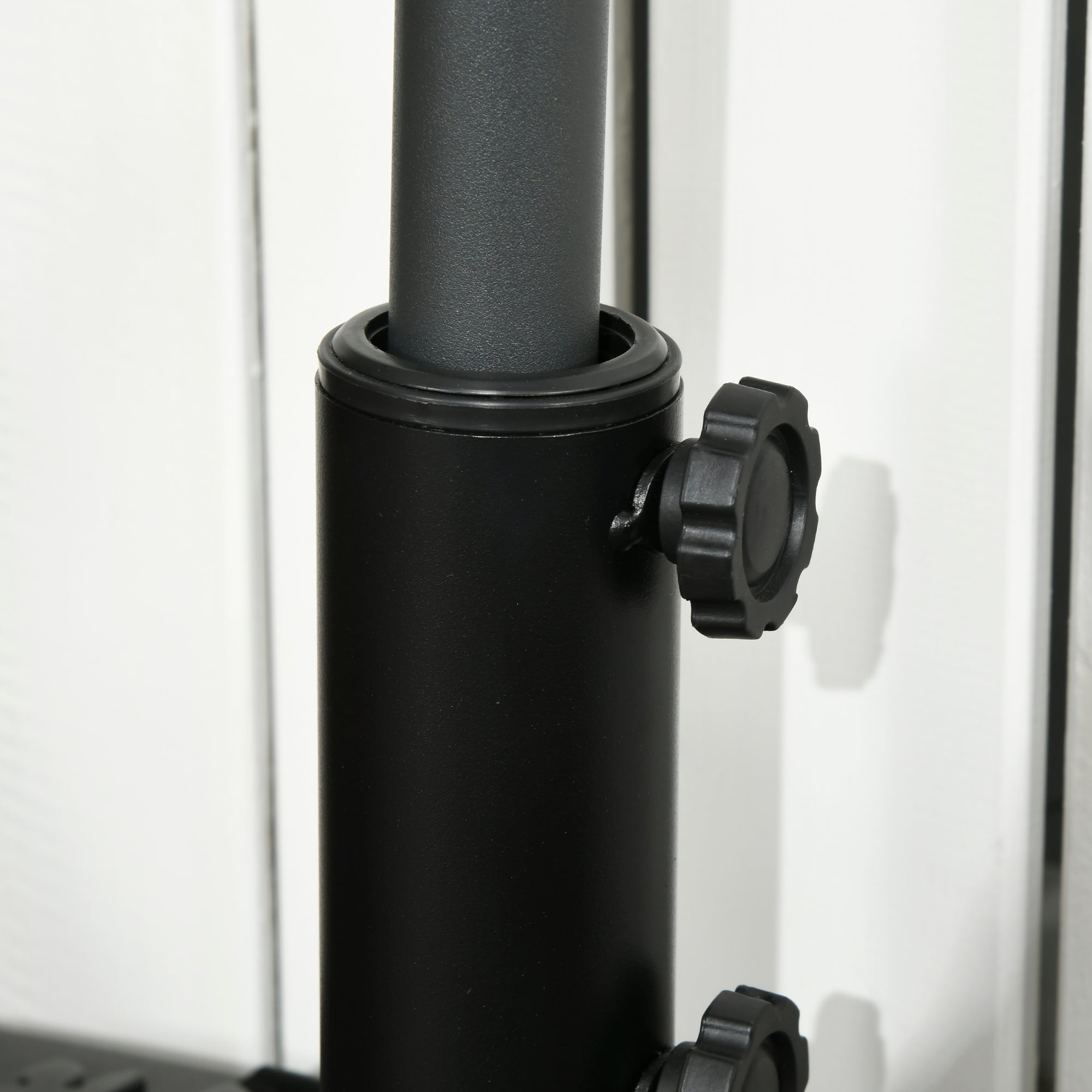 Outsunny Water/Sand Fillable Half Parasol Umbrella Base - Black