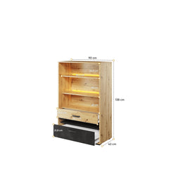 Qubic 06 Bookcase 90cm with LED - product image 2
