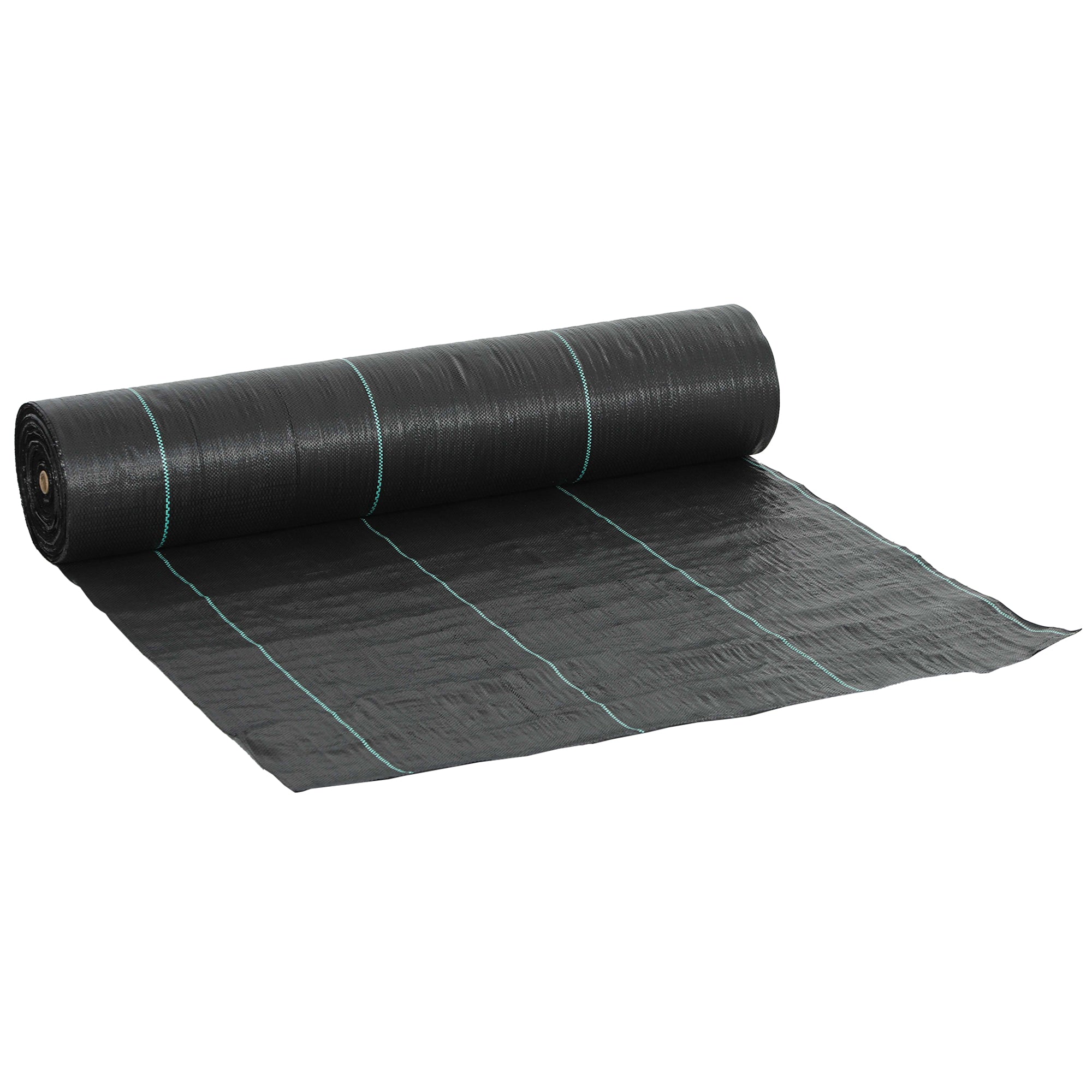 Outsunny 2m x 90m Weed Control Membrane, Heavy Duty Weed Control Barrier Fabric, 90gsm Ground Cover for Patios, Garden, Flower beds, Landscaping