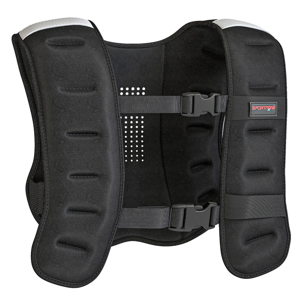 SPORTNOW Weighted Vest, 10 kg Weight Vest with Adjustable Straps, Reflective Strips, Black