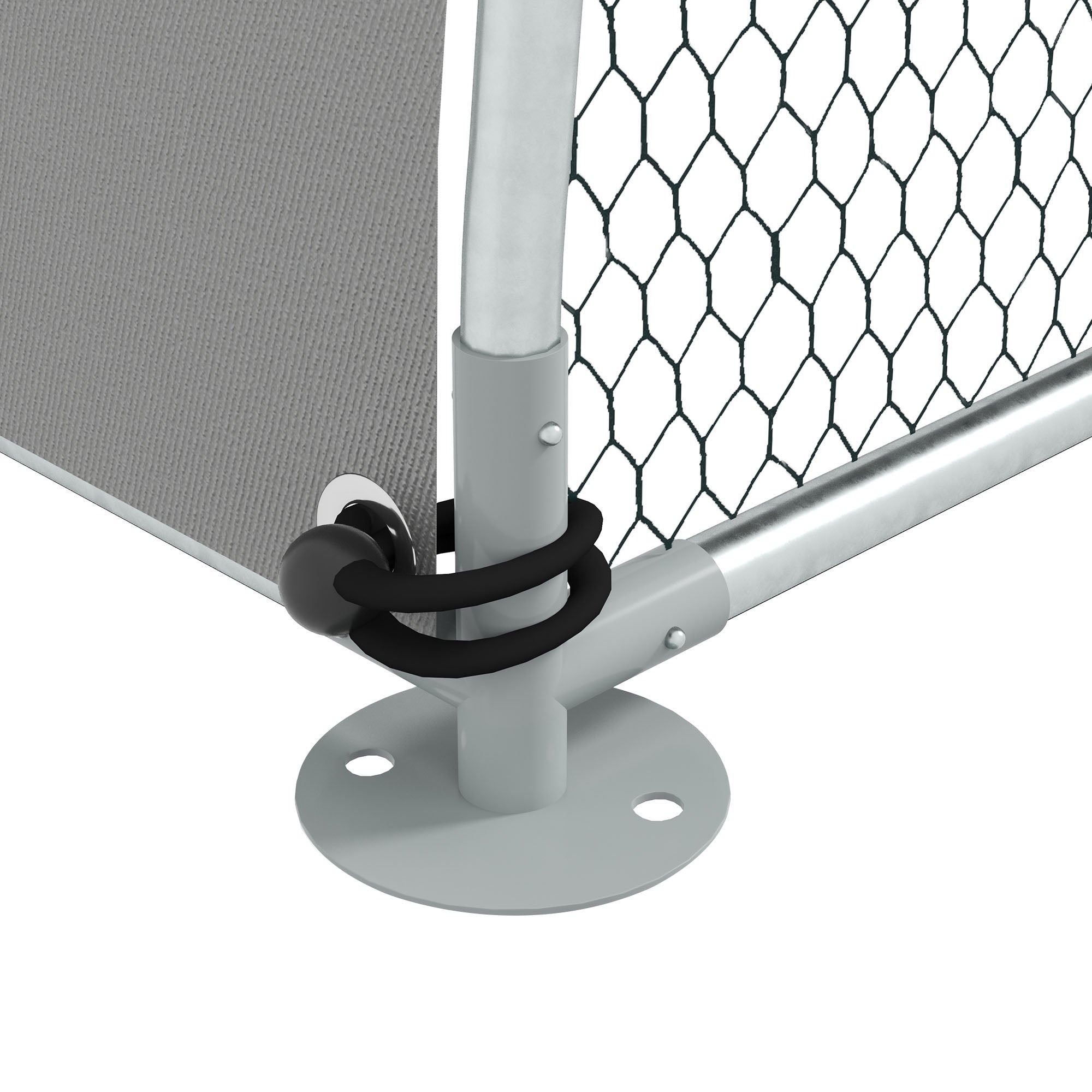 PawHut Galvanised Outdoor Chicken Coop with Cover, for 4-6 Chickens, Hens, Ducks, Rabbits, 3 x 1.9 x 2.2m - Silver Tone