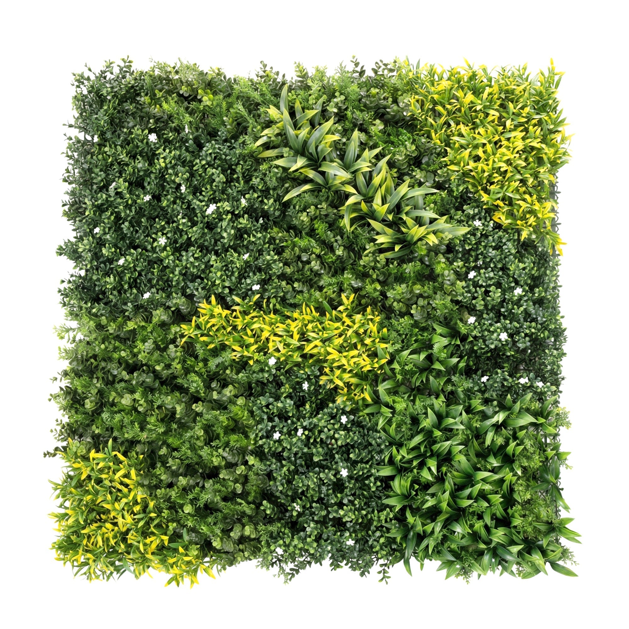 Outsunny Artificial Plant Wall Panel, 100x100 cm Artificial Grass Backdrop Wall, Green