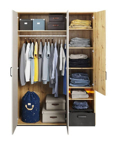 Qubic 02 Hinged Wardrobe 130cm with LED - product image 4
