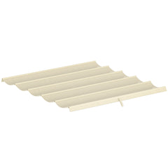 Outsunny Retractable Pergola Cover, 2.55 x 2.5 m Replacement Canopy Fabric for 3 x 3 m Frame, Roof Top Only, Cream White