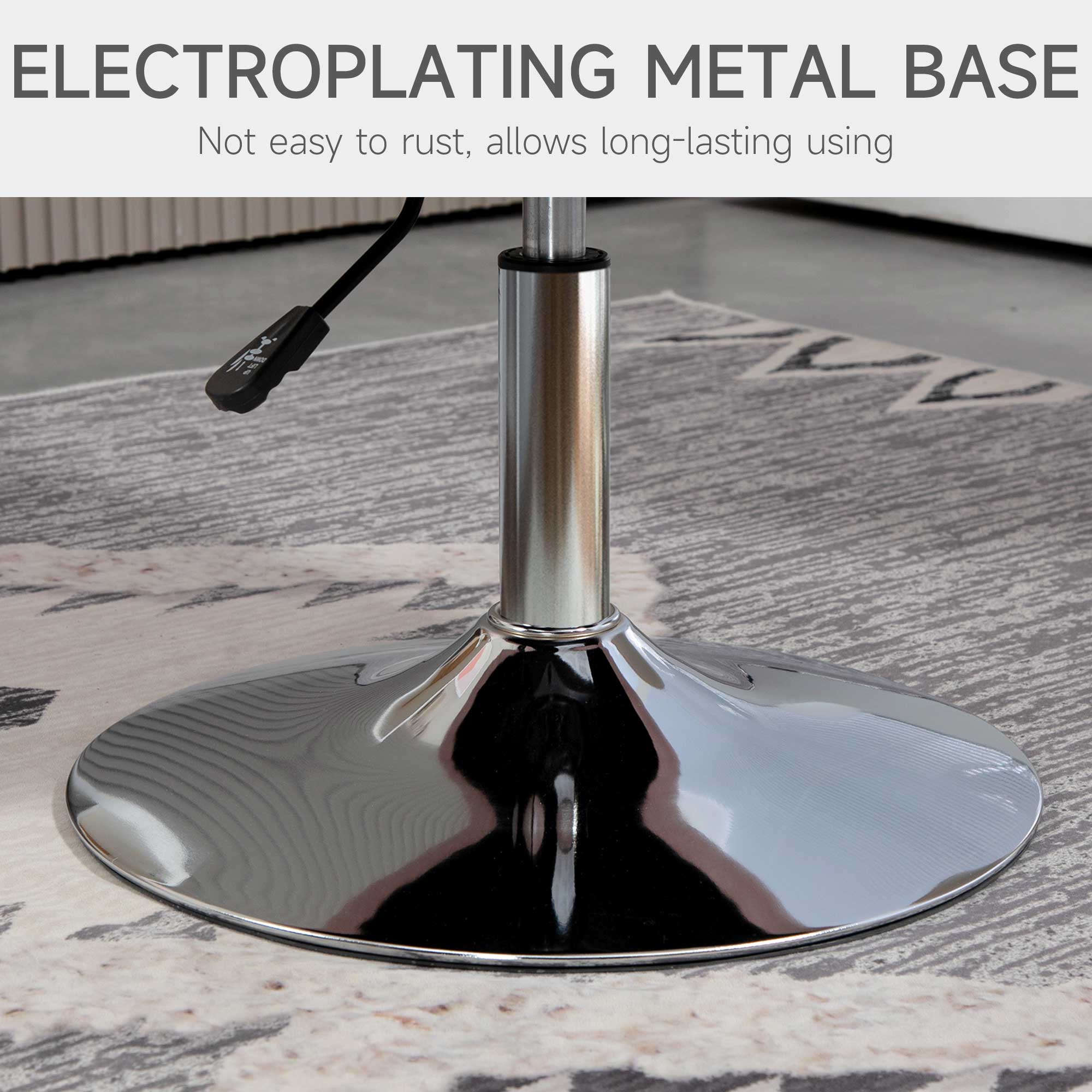 HOMCOM Swivel Microfibre Accent Chair for Living Room Contemporary Vanity Armchair with Adjustable Height Thick Cushion Lumbar Support Armrest for Bedroom Office Dark Grey