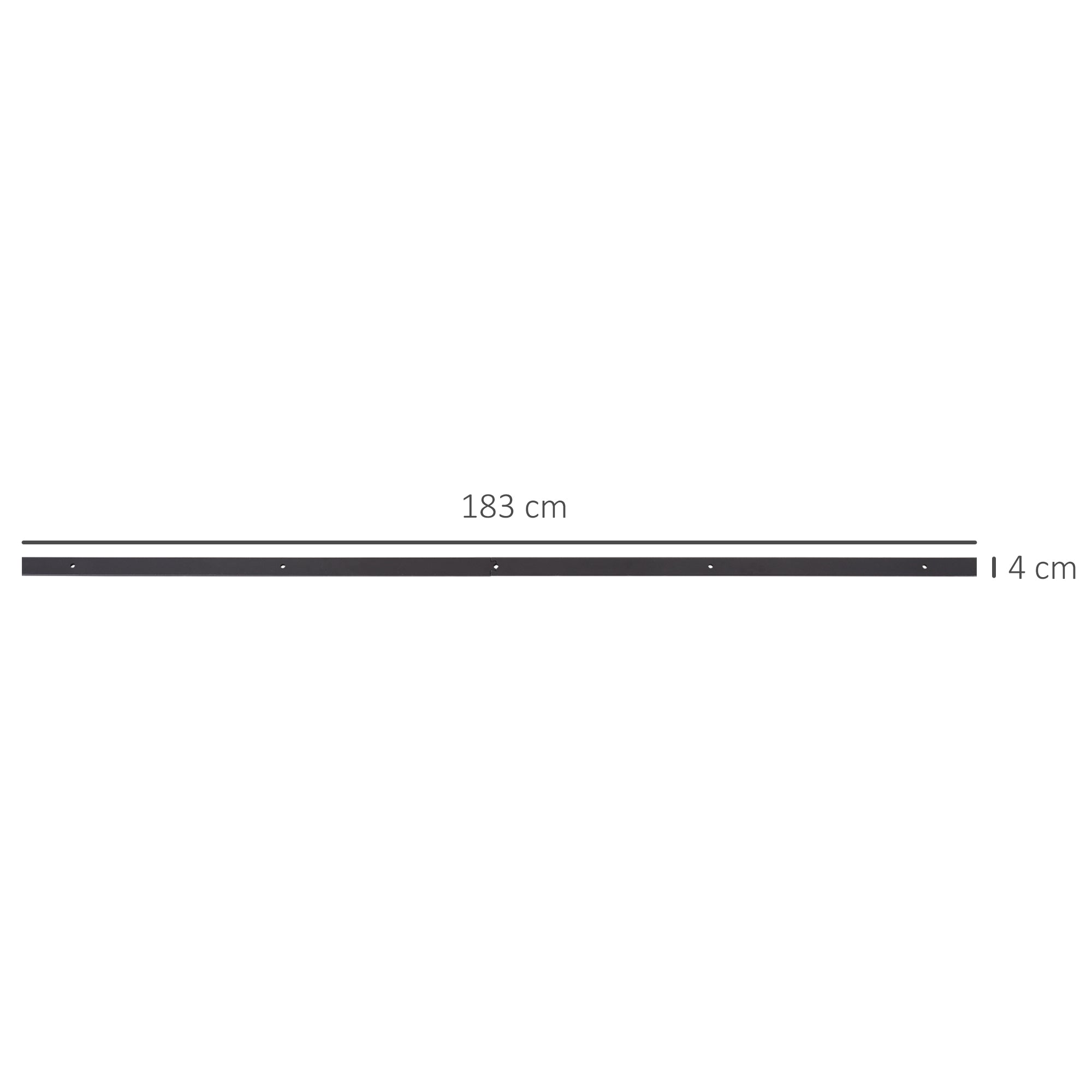 HOMCOM 6ft Modern Single Sliding Barn Door Track Kit Set Closet Hardware for Single Wooden Door