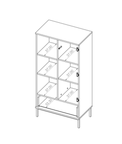 Querty 03 Highboard Cabinet 70cm