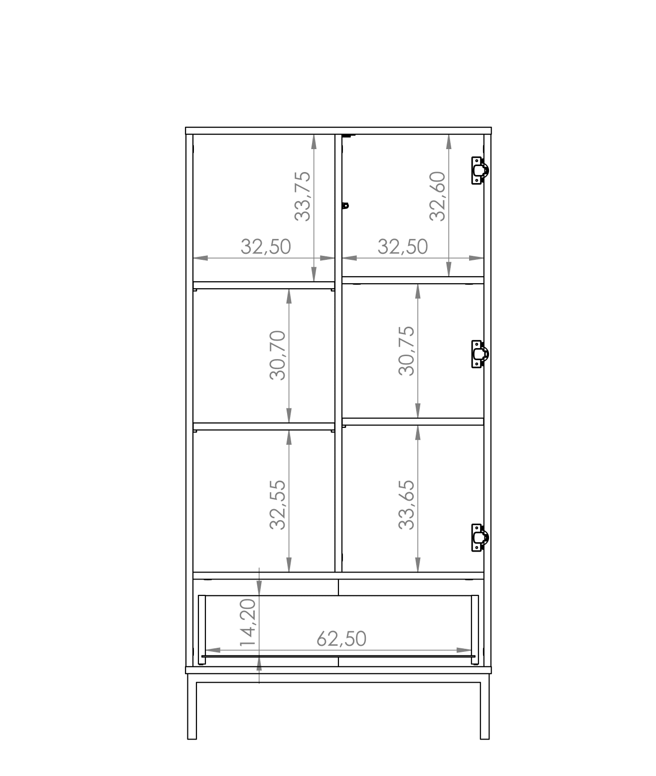 Querty 03 Highboard Cabinet 70cm