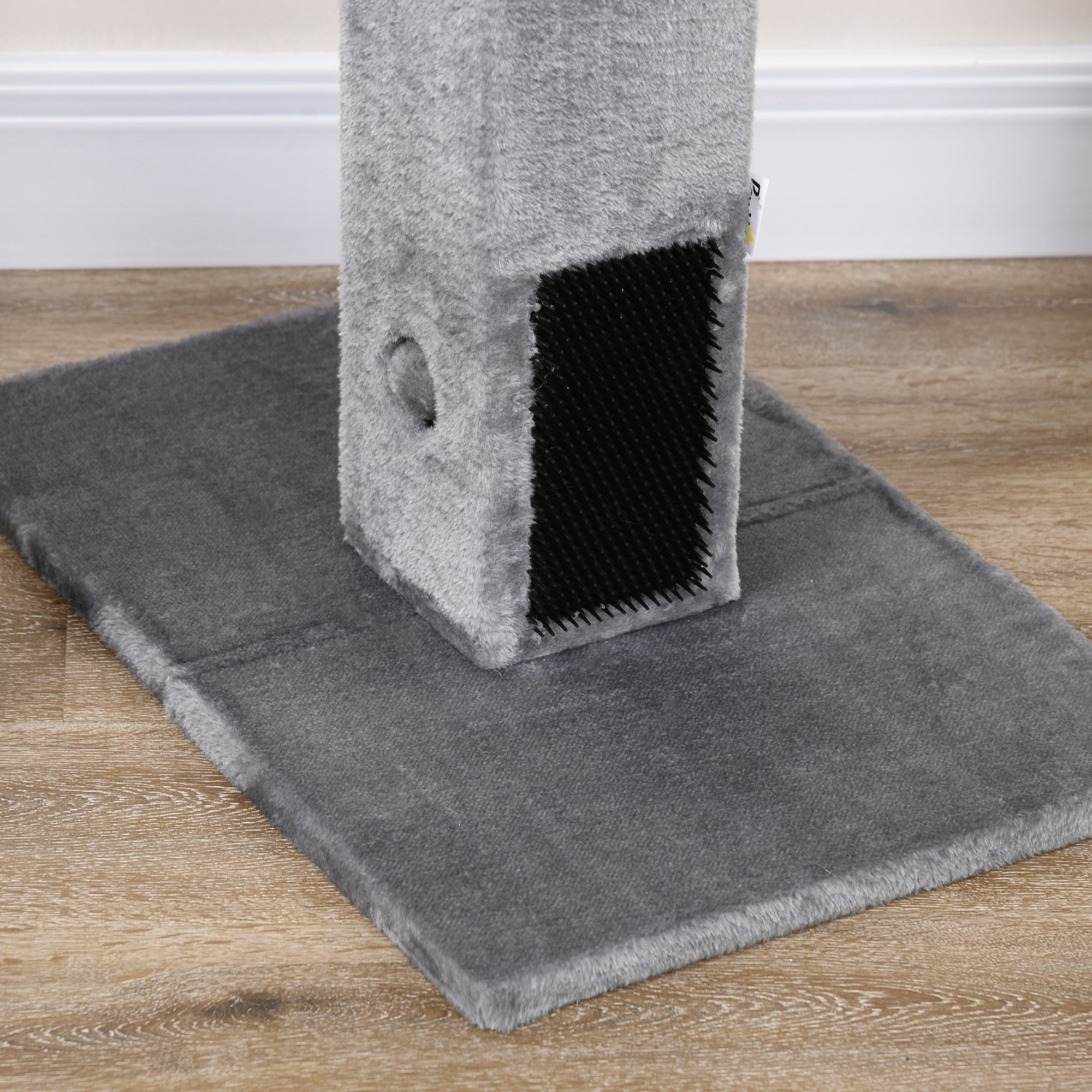 PawHut Cat Tree Scratching Post for Indoor Cats 79cm Jute Scratcher Climber w/ Carpet Base Dangling Toy √¢‚Ç¨‚Äú Grey
