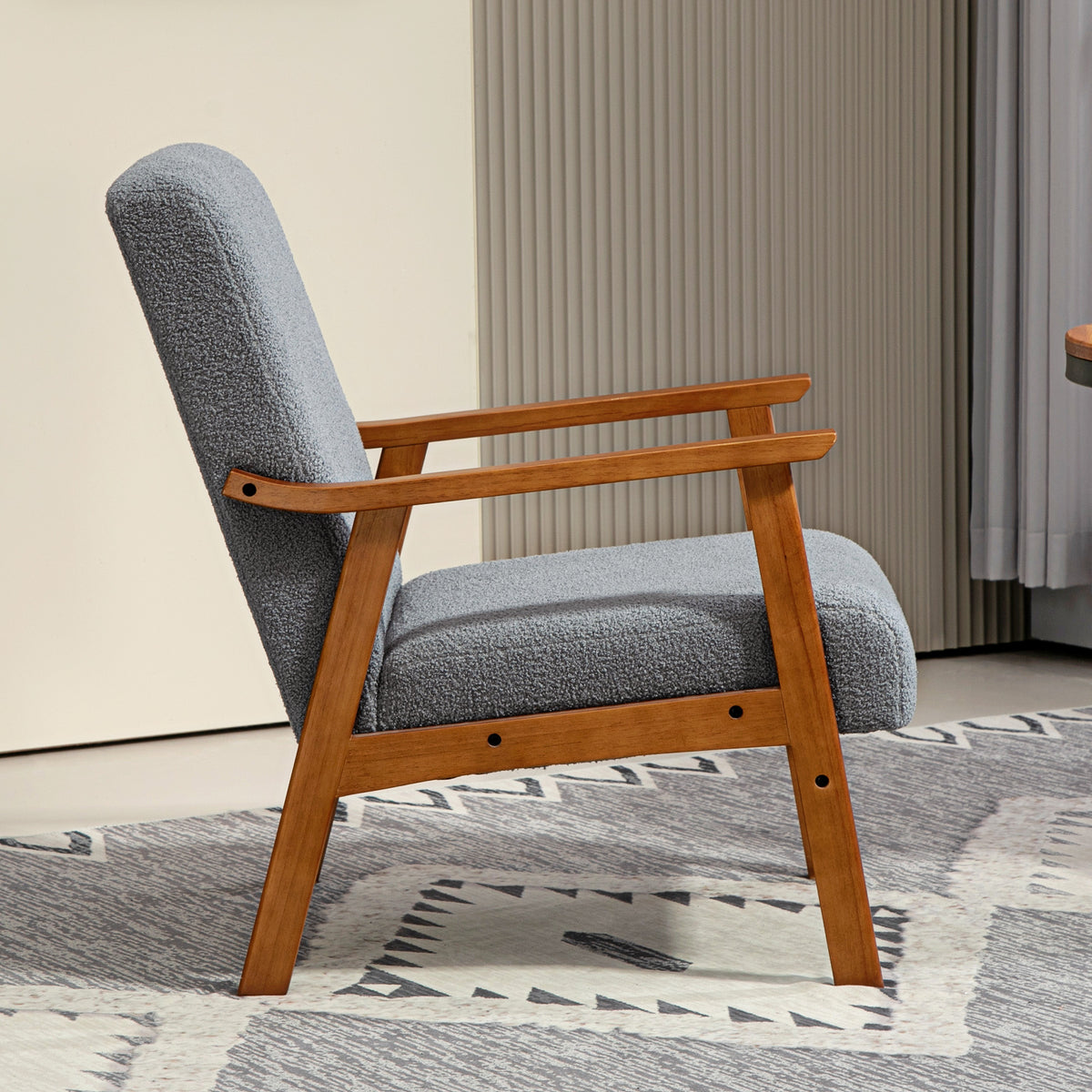 HOMCOM Armchair with Wide Seat in Grey, image 7