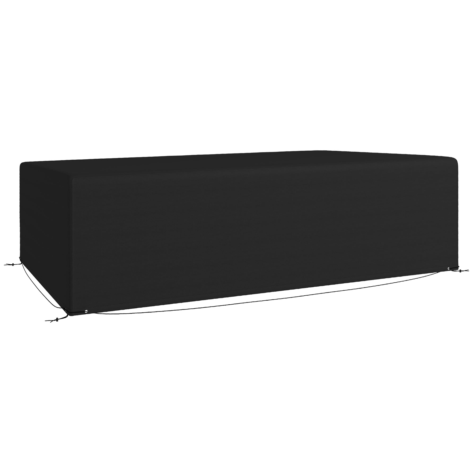 Outsunny Outdoor Garden Furniture Cover Waterproof, Anti-UV 600D Heavy Duty Oxford Fabric Patio Furniture Cover for Rectangular Sofa Table Set, Black, 245 x 165 x 66 cm