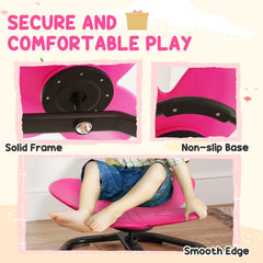 AIYAPLAY Butterfly-Shaped-kids Swivel Chair, Sensory Spinning Chair for Balance, Coordination Training, Pink